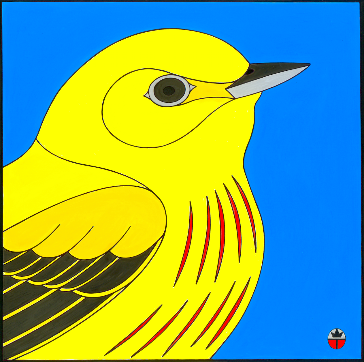 Wil Taylor: "Yellow Warbler" (Original Painting 12"x12")