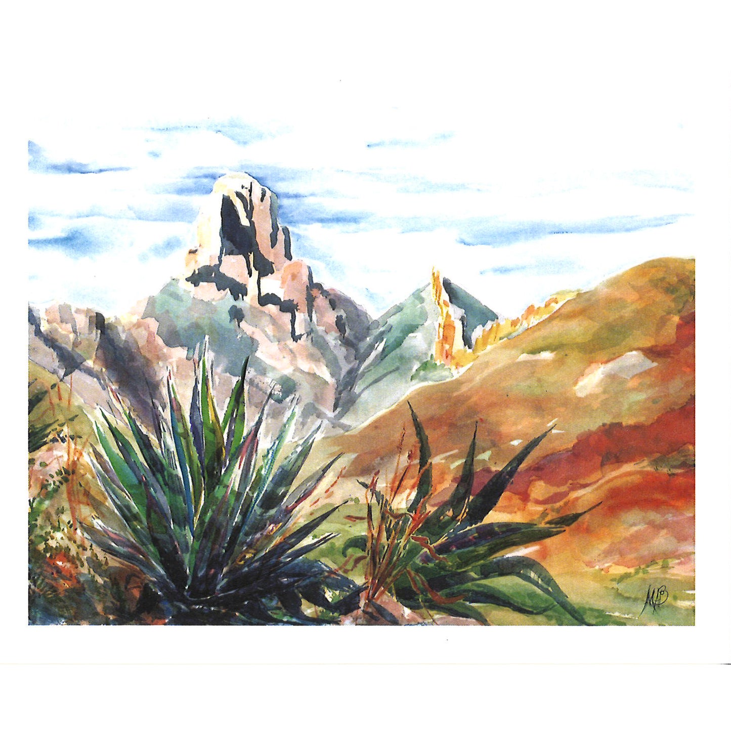 Load image into Gallery viewer, &amp;quot;Baboquivari Peak&amp;quot; - Card by Flor de Mayo Arts
