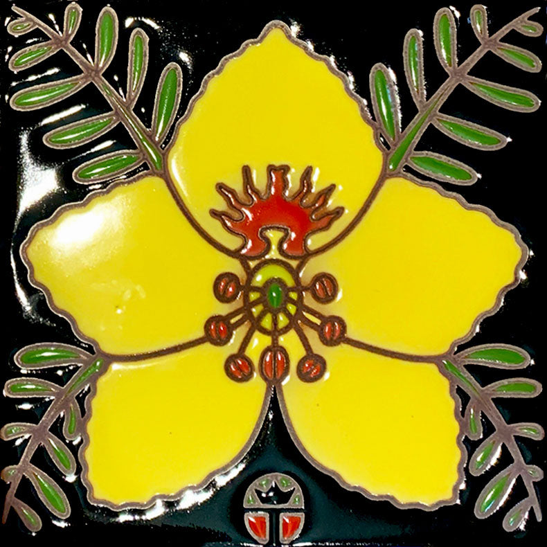 Wil Taylor Ceramic Tile - Palo Verde Blossom – Native-Seeds-Search
