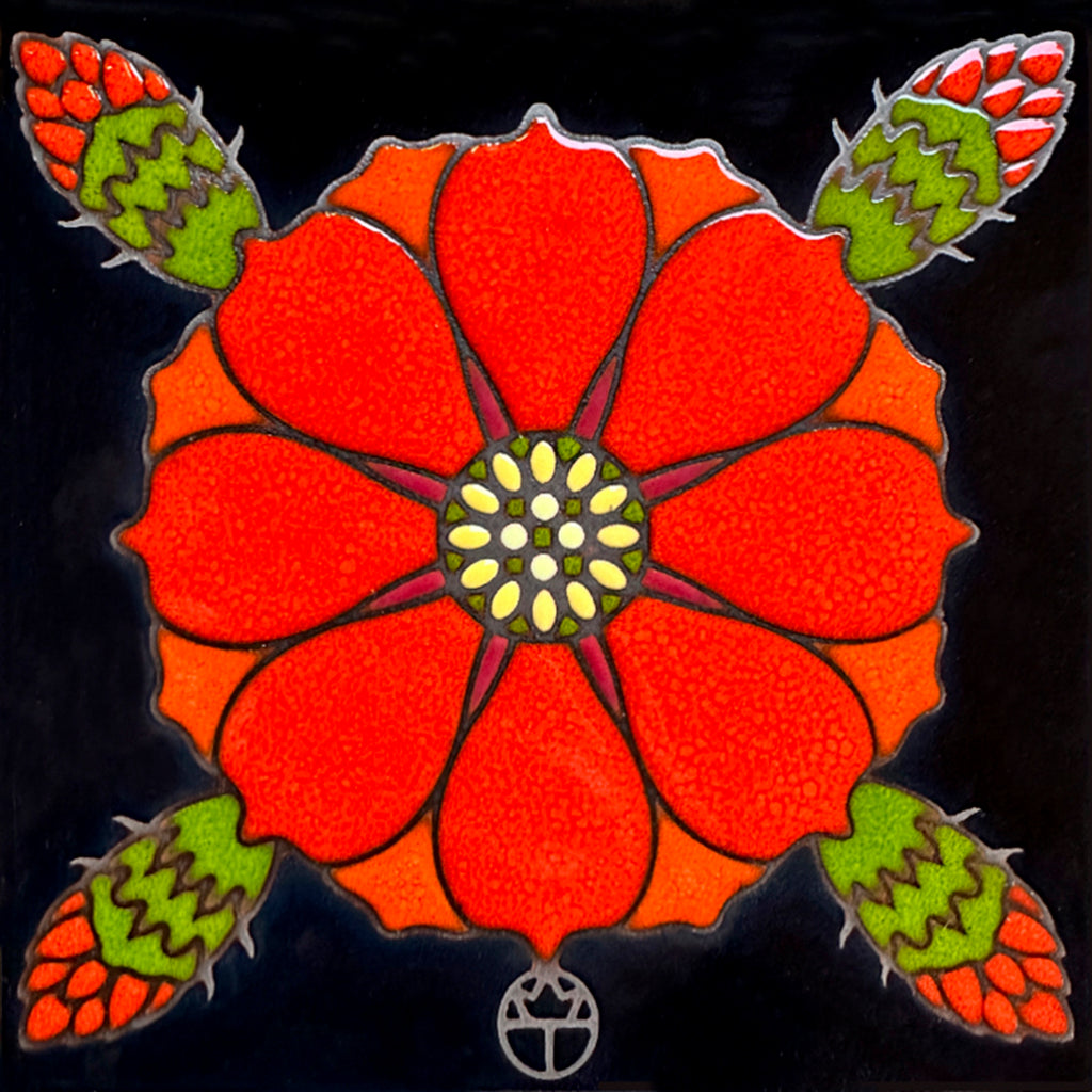 Wil Taylor Ceramic Tile - Cholla Blossom – Native-Seeds-Search