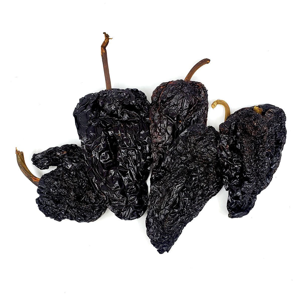 "Ancho" means wide - this chile can be 3" across at the shoulders. Called poblano in the fresh stage, this is a mild chile used in sauces, particularly moles.&nbsp; This dark rich mahogany chile has a mild, fruity flavor with notes of plum, raisin, tobacco and a slight woodiness. 1.5 oz package.