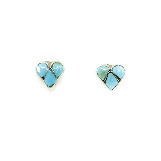 Tiny Turquoise Heart Earrings