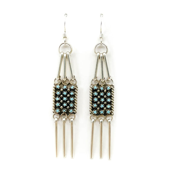 Load image into Gallery viewer, zuni petit point dangle earrings
