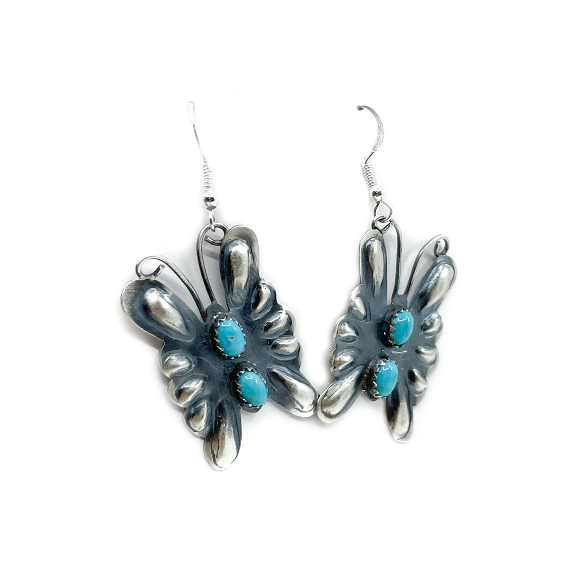 Butterflies & Turquoise Earrings - Diné