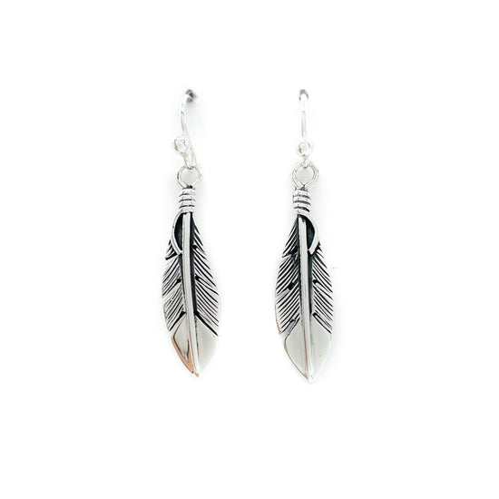 Montana Silver Small Black and Gold Feather Earrings – Western Edge, Ltd.