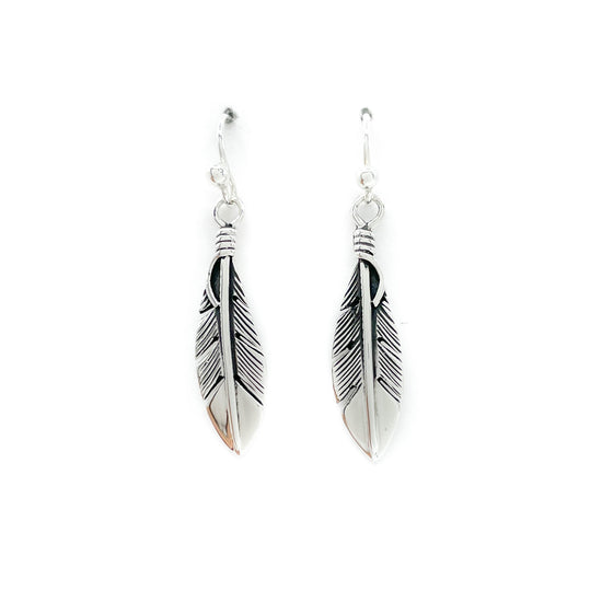 Danglers Dangle Earrings Feather Small Single Feather Earrings