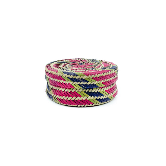Rarámuri (Tarahumara) Pine Needle Lidded Basket - Small