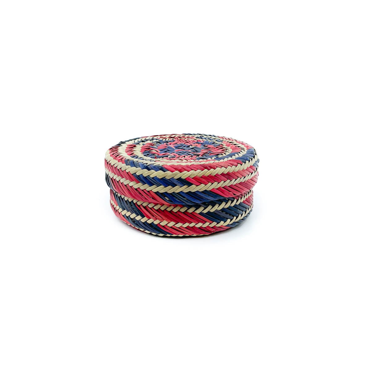 Rarámuri (Tarahumara) Pine Needle Lidded Basket - Small