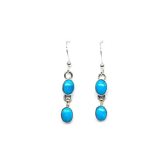 Load image into Gallery viewer, Rose S. Paxton: Turquoise Double Drop Earrings
