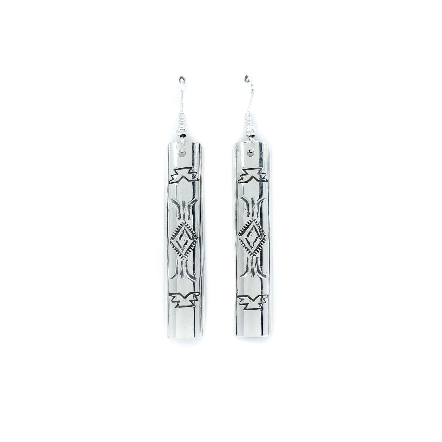 Traditional Stamped Design Elements - Silver Earrings