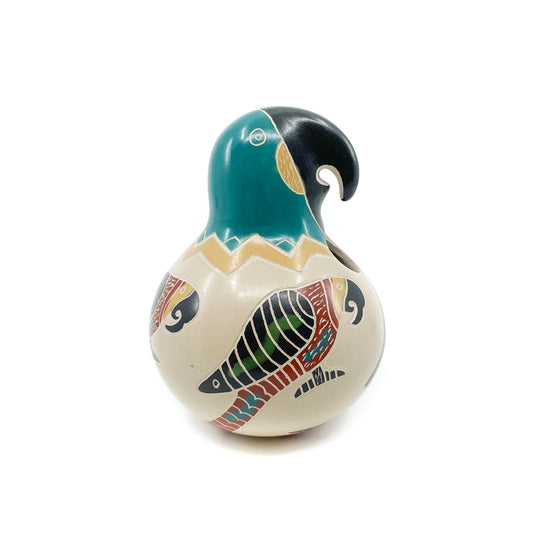 Load image into Gallery viewer, Medium Teal Colored Parrot Pot
