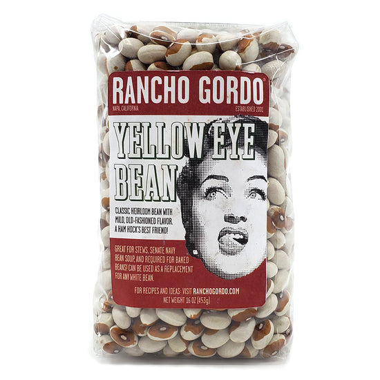 Load image into Gallery viewer, Rancho Gordo Yellow Eye Heirloom beans. Great for stews, navy bean soup and baked beans

