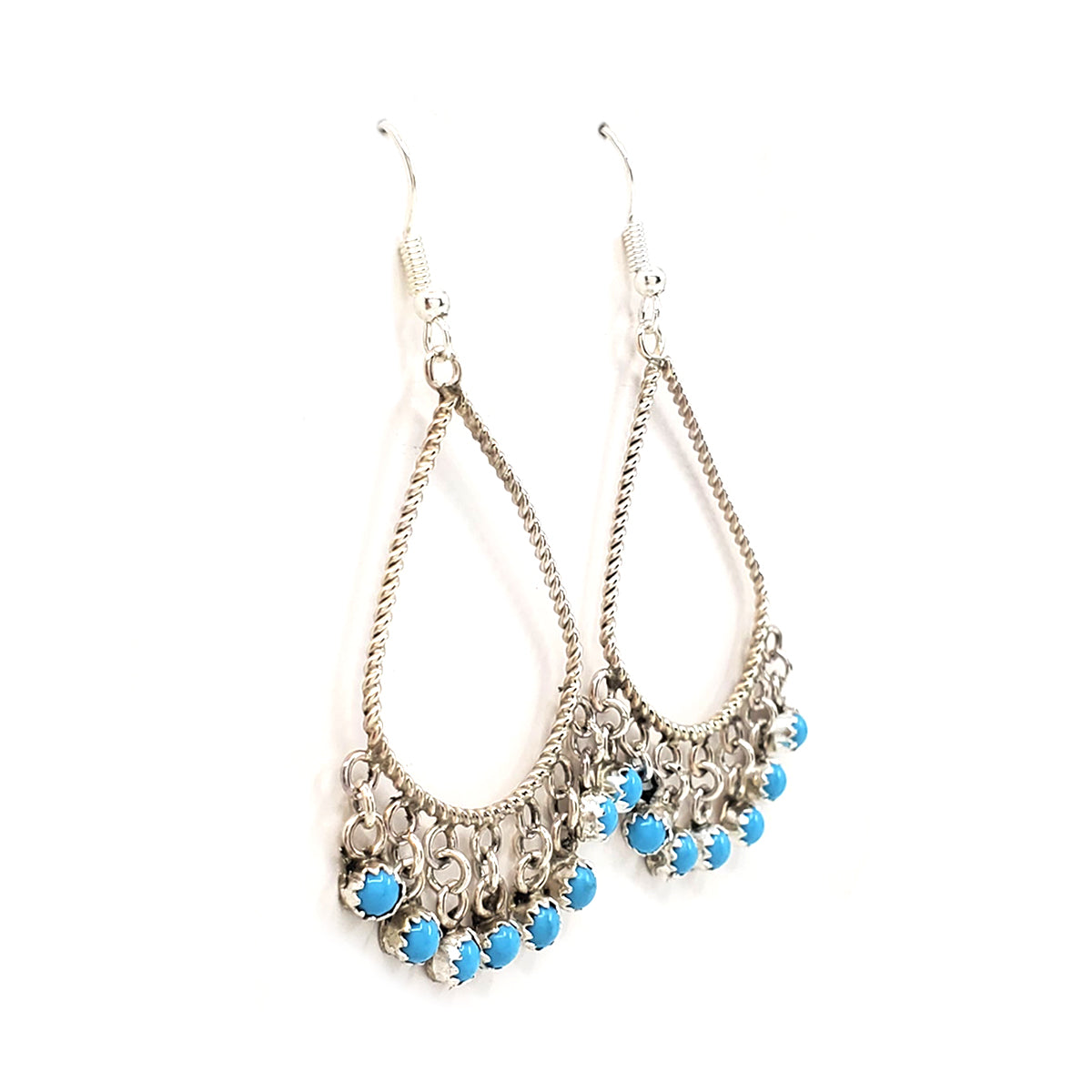 Dangle Earrings with Turquoise Stones