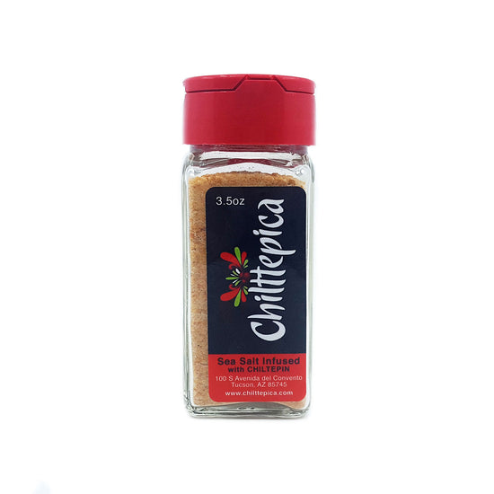 Load image into Gallery viewer, Sea Salt Infused with Chiltepin - 3.5 oz. Jar
