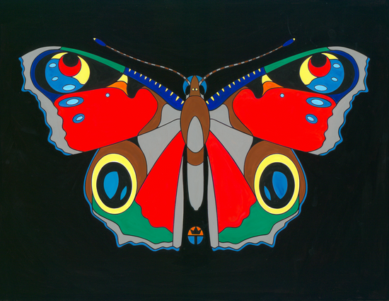 Wil Taylor: "Peacock Butterfly"  (Framed Print 11"x14")