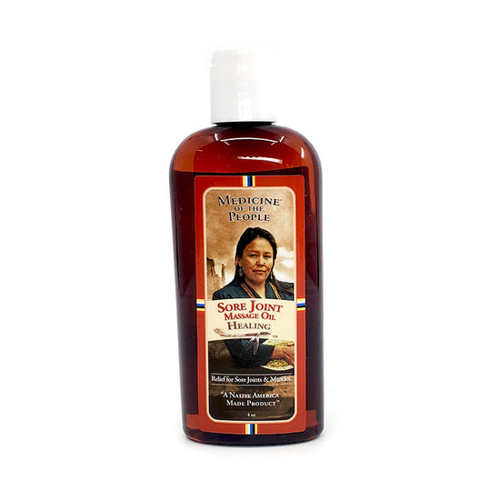 Sore Joint Massage Oil. Healing blend of traditional Navajo herbs. Made in Tucson, AZ.
